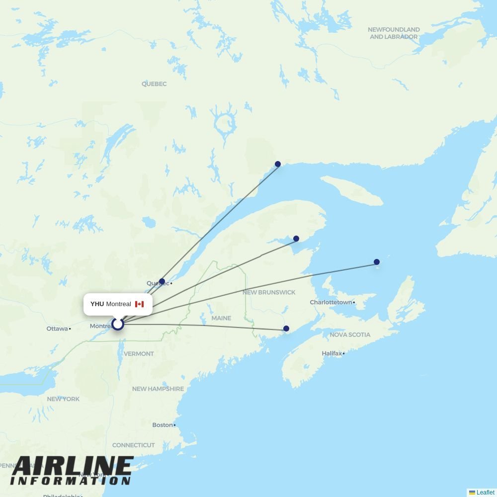 Pascan routes from YHU
