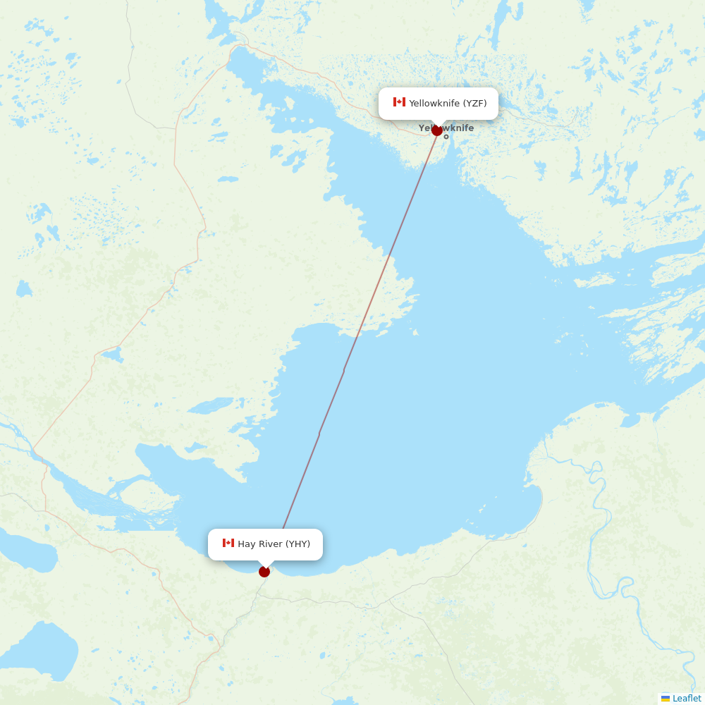 Air Tindi at YHY route map