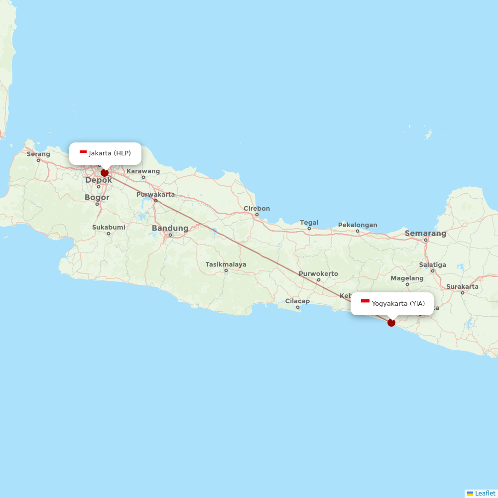 Batik Air at YIA route map