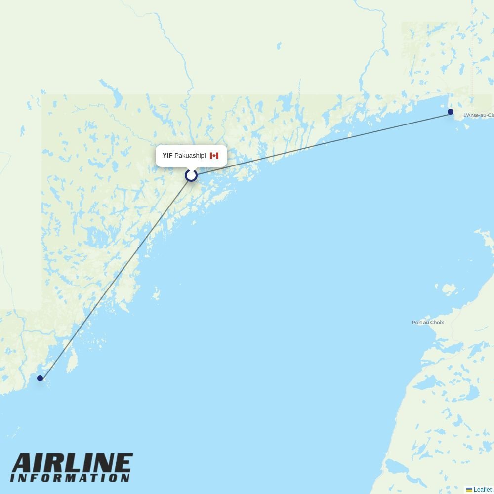 Air Liaison routes from YIF