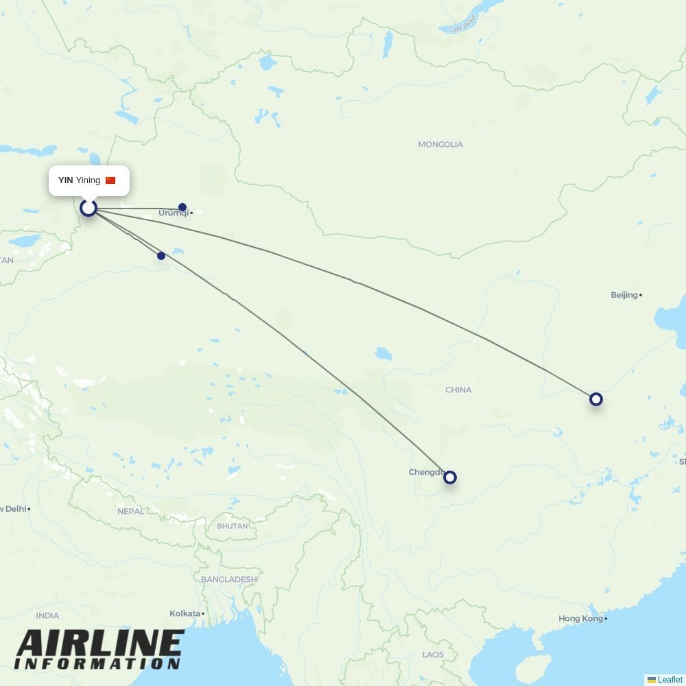 China Southern routes from YIN