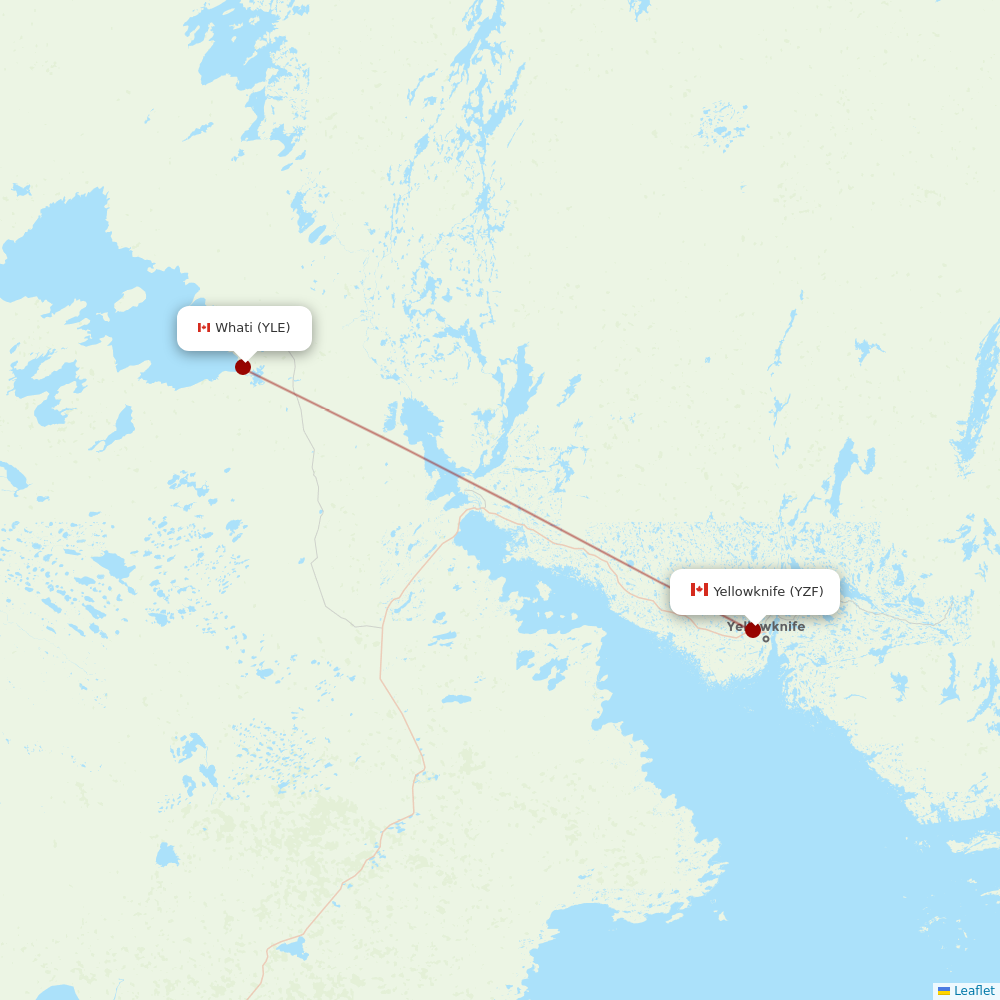 Air Tindi at YLE route map