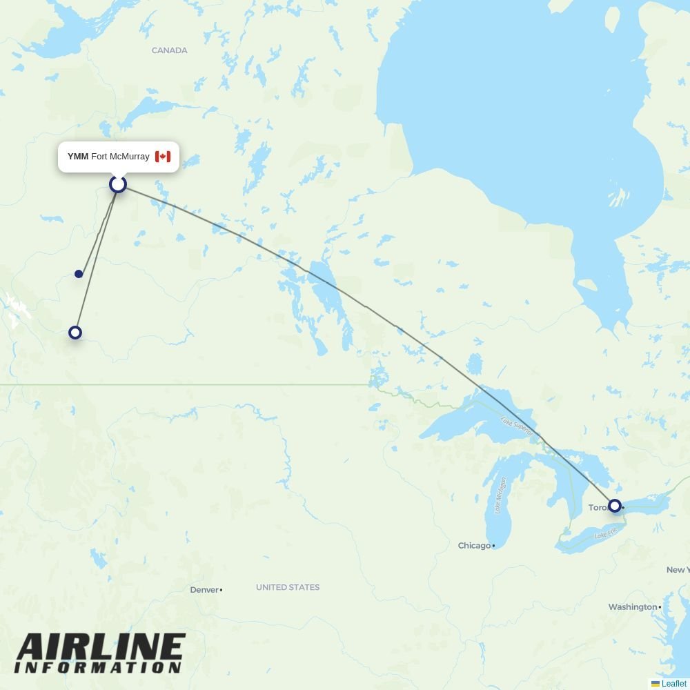Air Canada routes from YMM