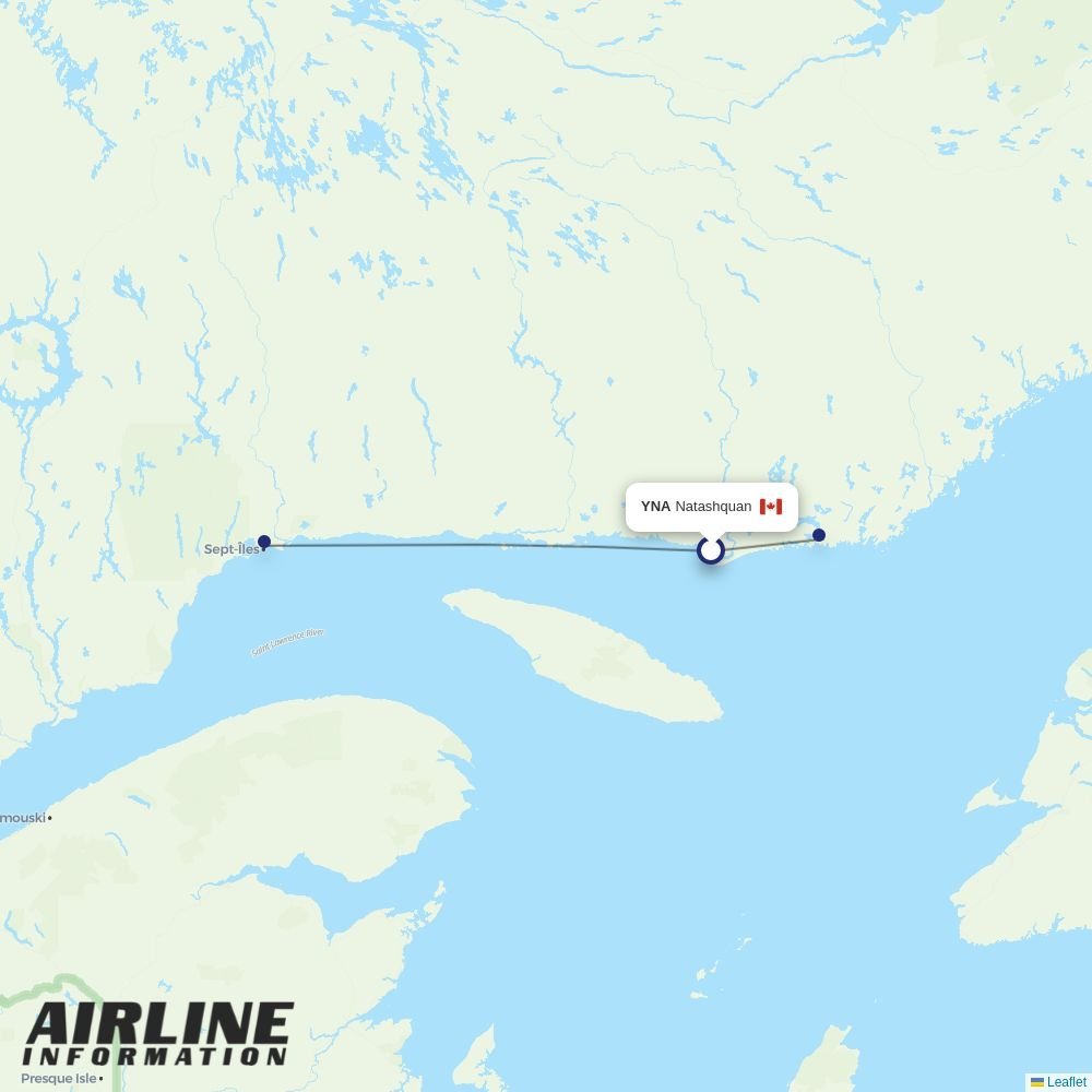 Air Liaison routes from YNA