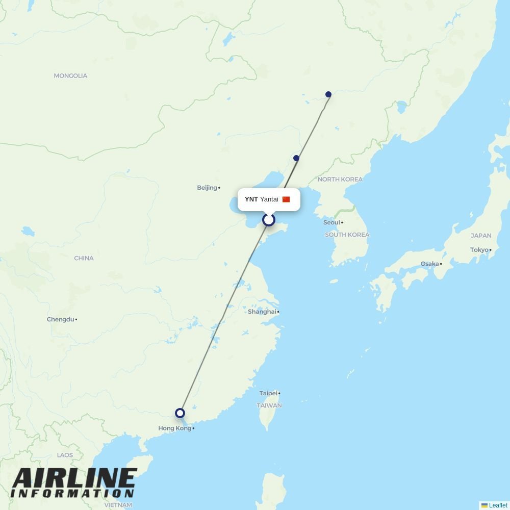 China Southern routes from YNT
