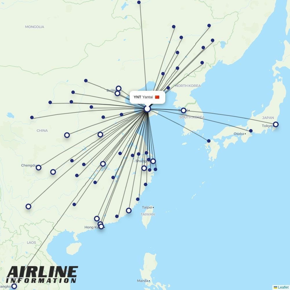 Shenzhen Airlines routes from YNT