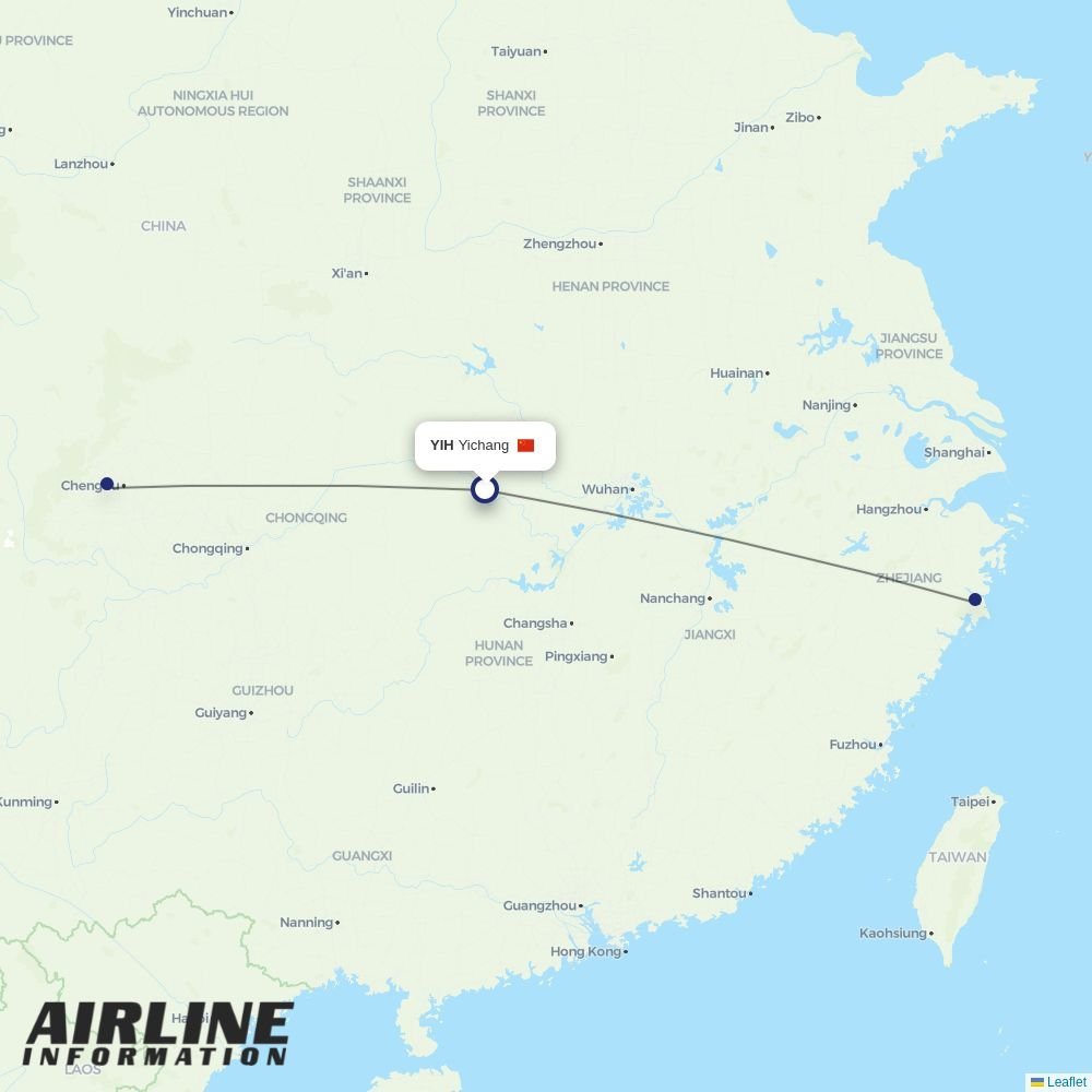 Chengdu Airlines routes from YNZ