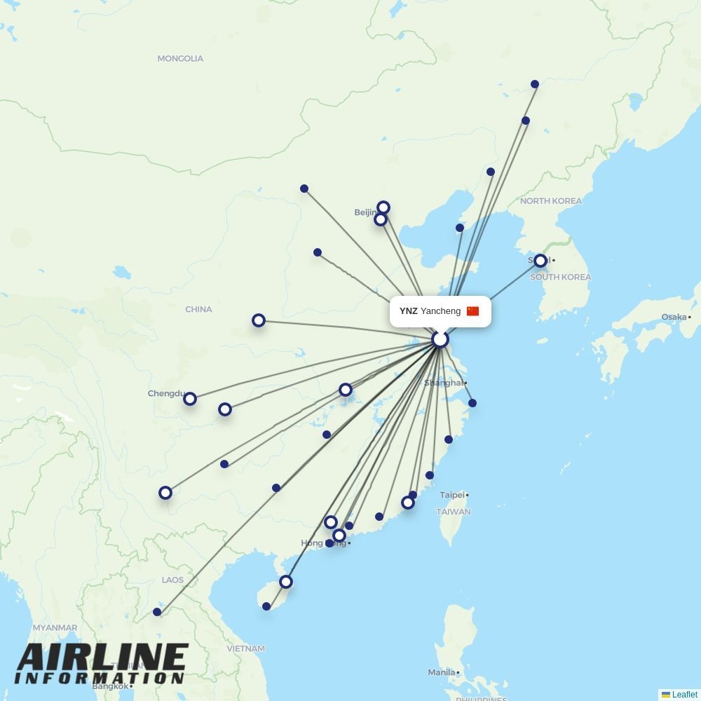 Gestair routes from YNZ