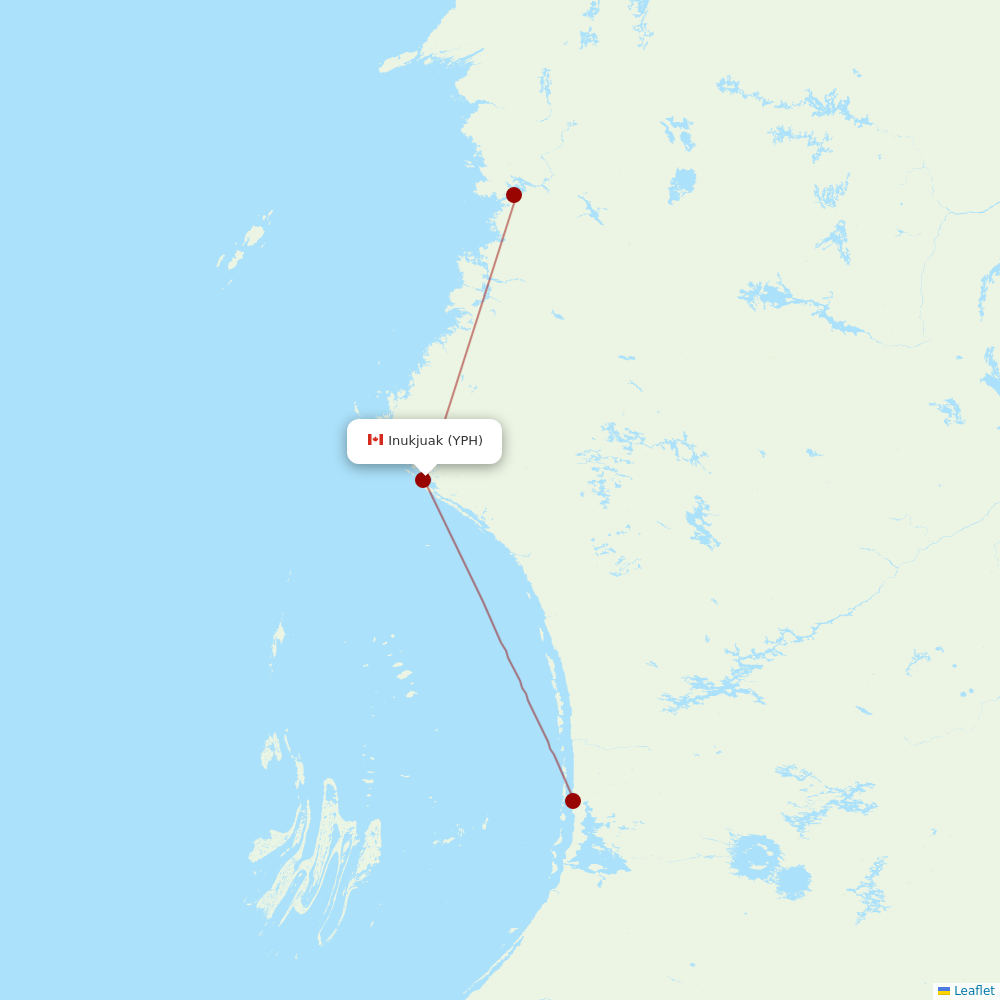 Air Inuit at YPH route map