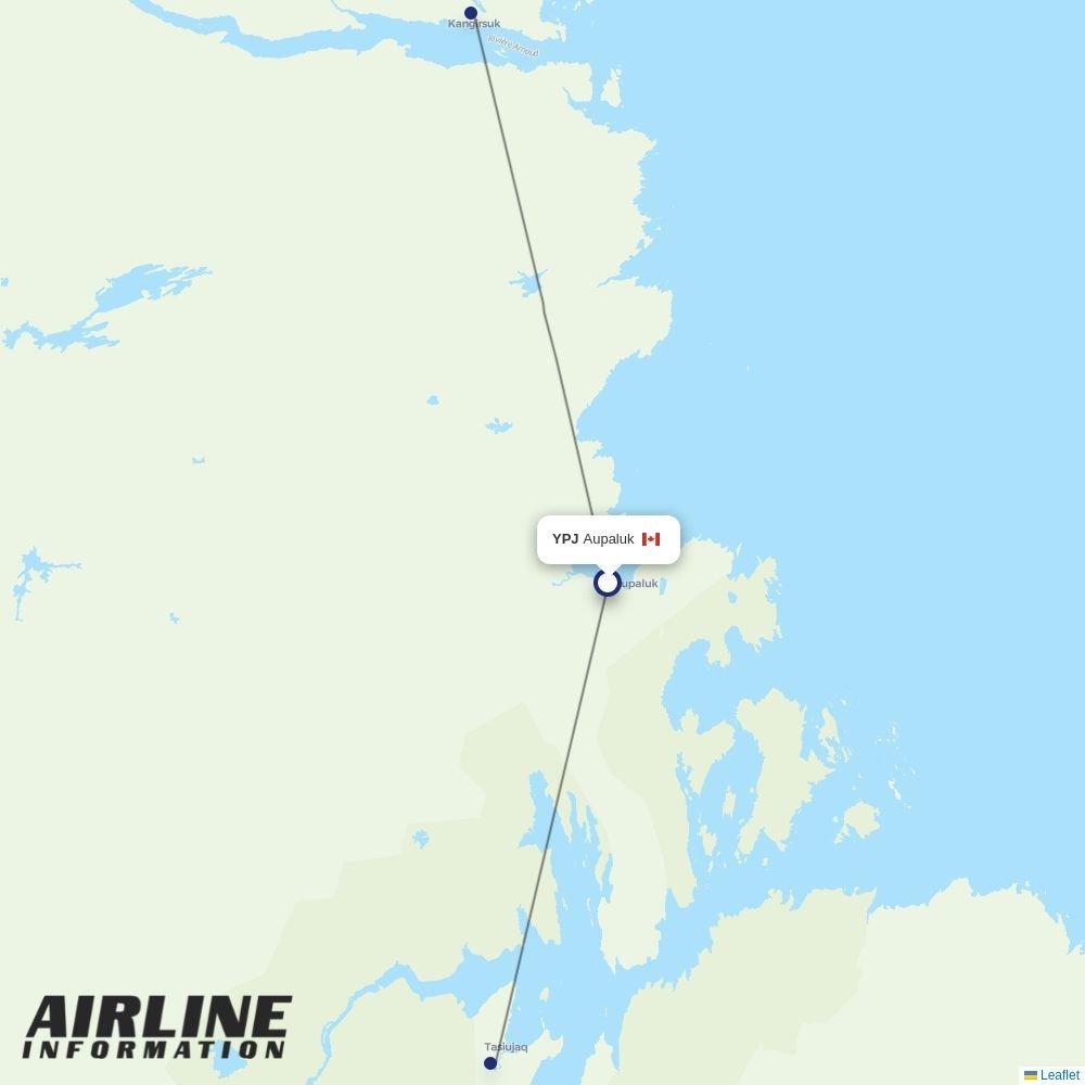 Air Inuit routes from YPJ