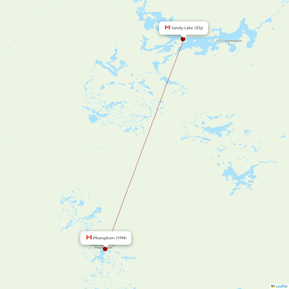 Bearskin Airlines at YPM route map