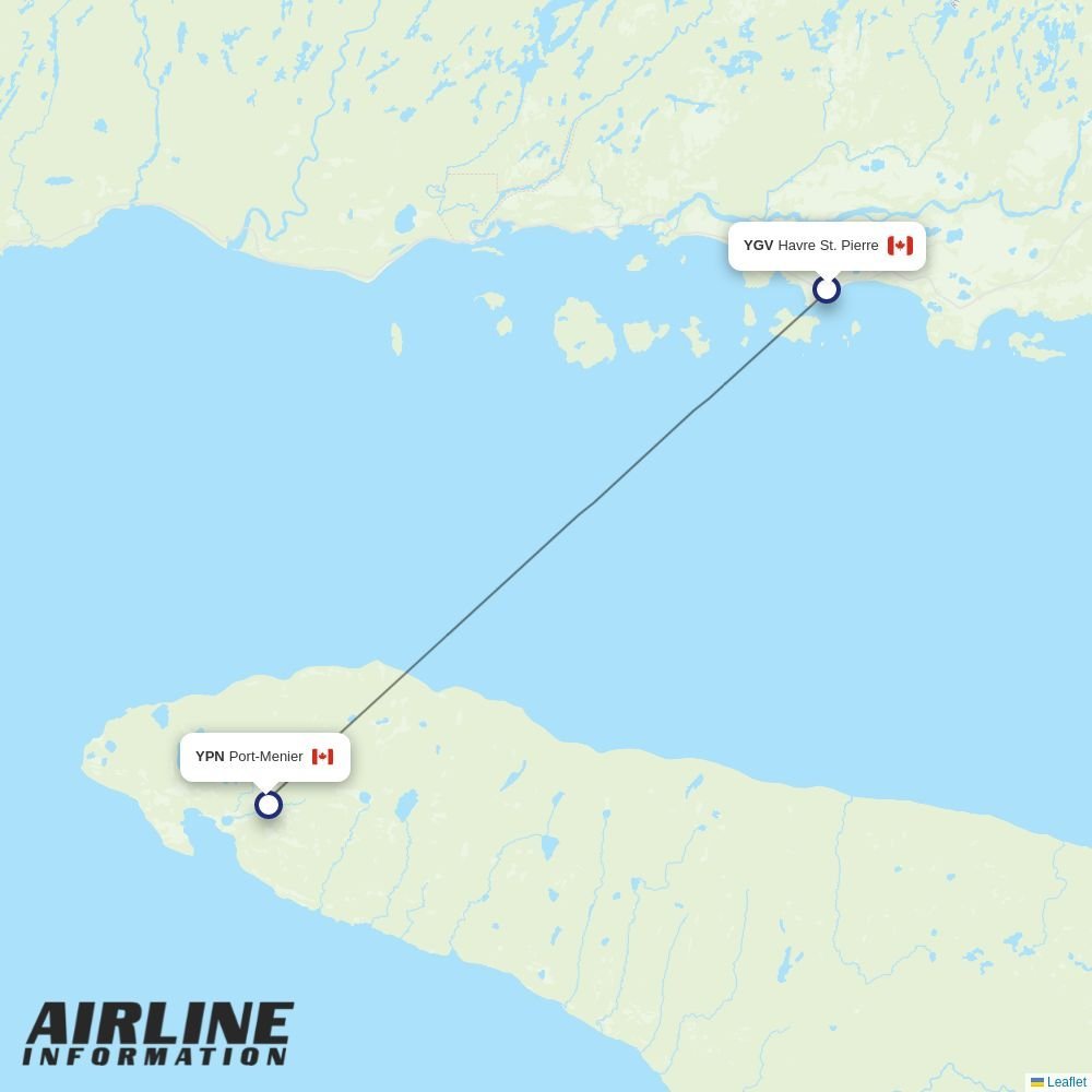 Air Liaison routes from YPN