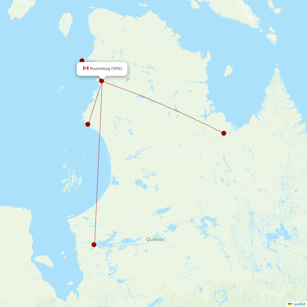 Air Inuit at YPX route map
