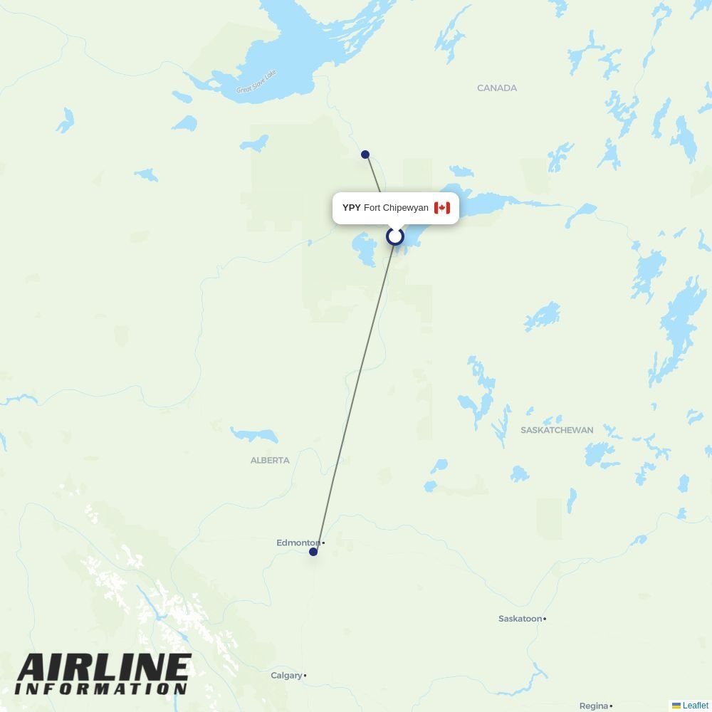 Air Tindi routes from YPY