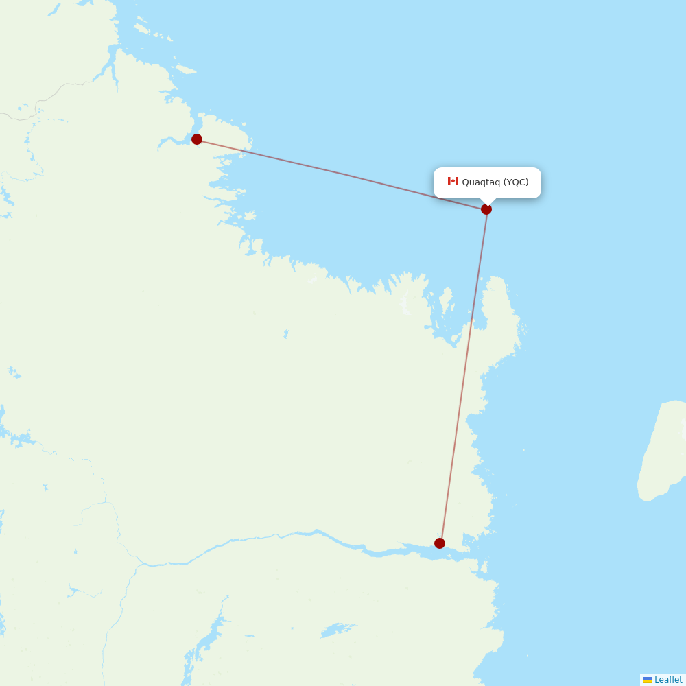 Air Inuit at YQC route map