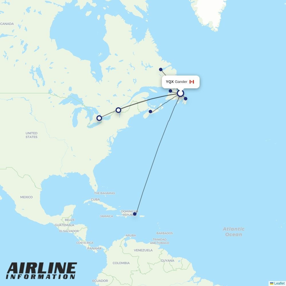PAL Airlines routes from YQX