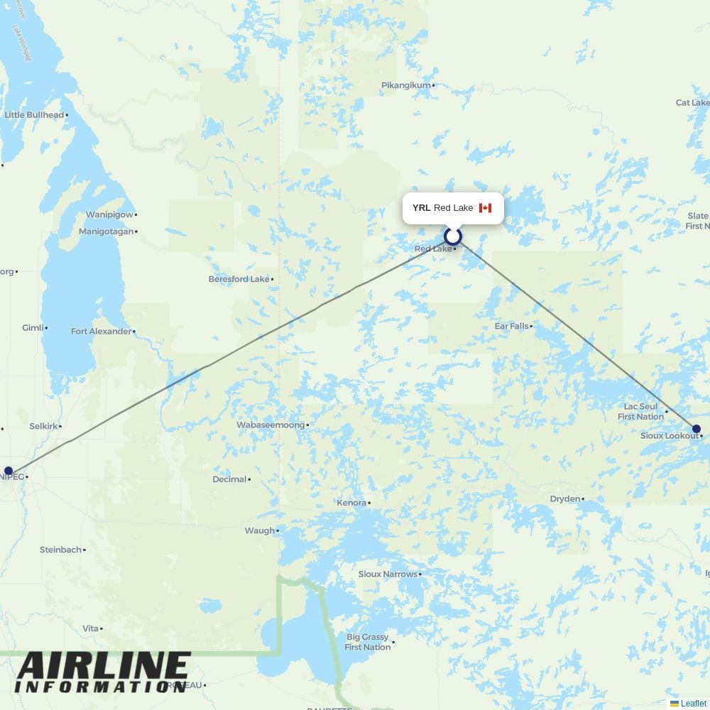 Bearskin Airlines routes from YRL