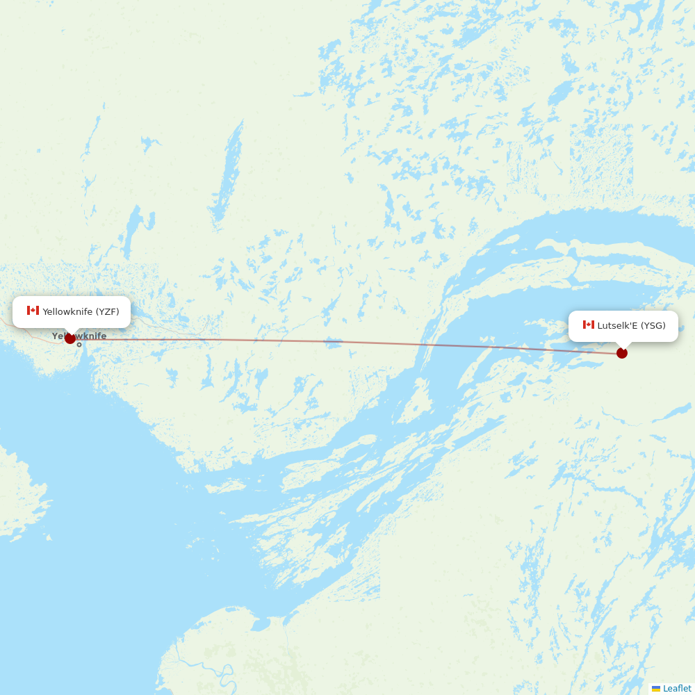 Air Tindi at YSG route map