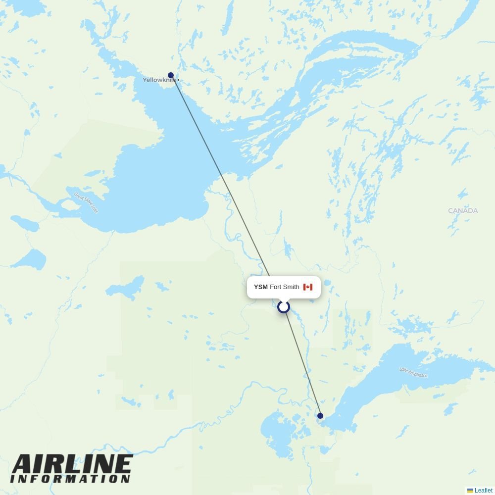 Air Tindi routes from YSM