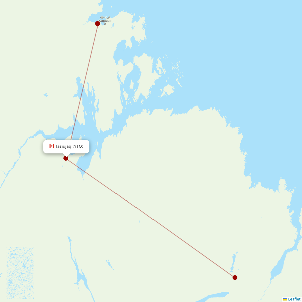 Air Inuit at YTQ route map