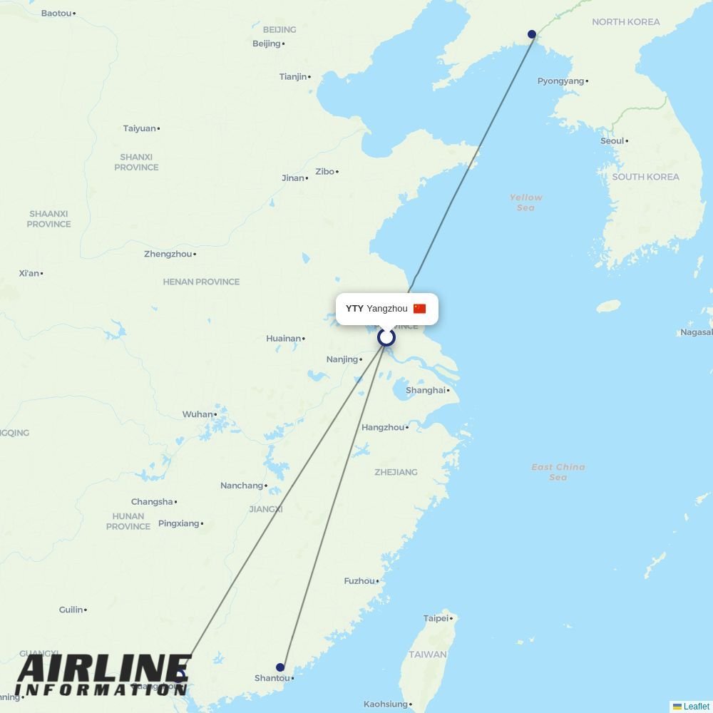 China Southern routes from YTY