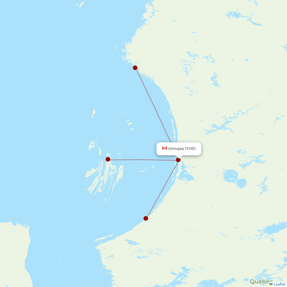 Air Inuit at YUD route map