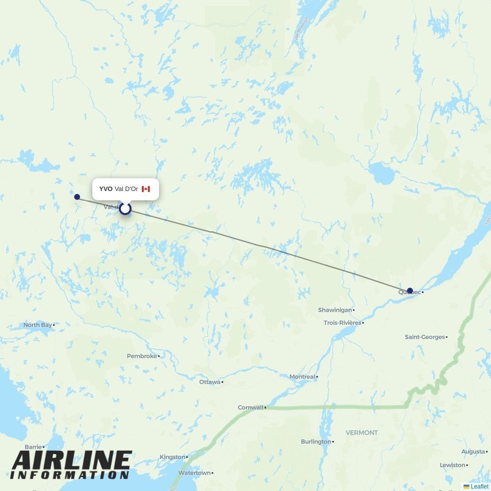 Air Liaison routes from YVO