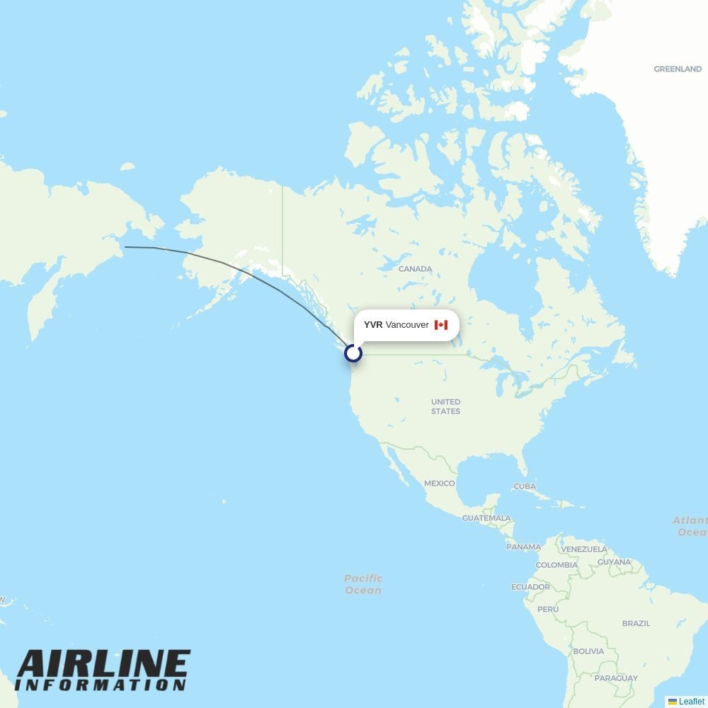 CMA routes from YVR