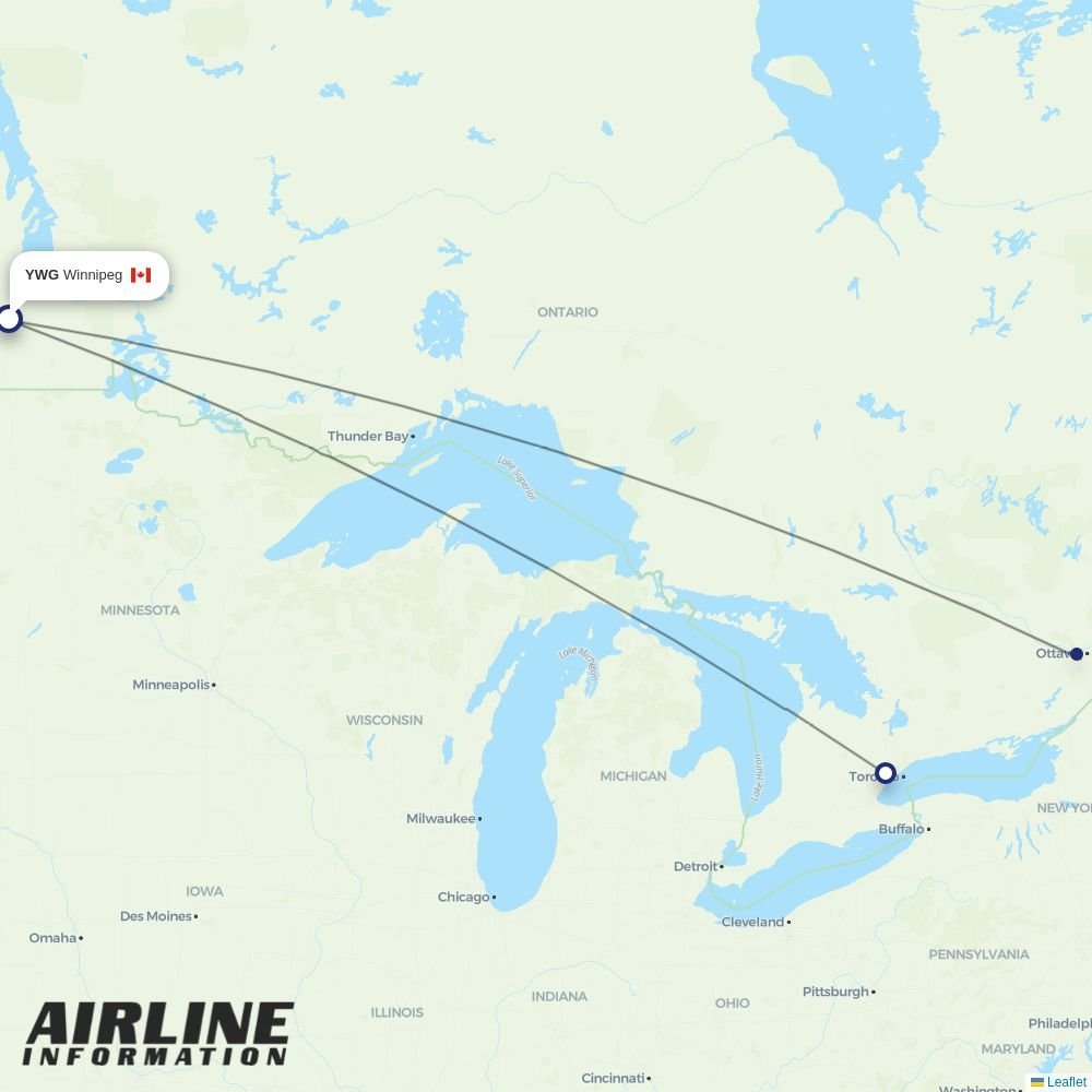 Porter routes from YWG