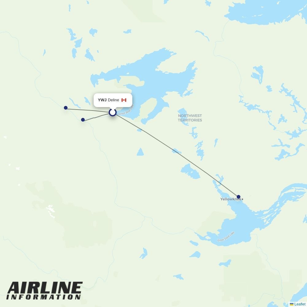 North Wright Air routes from YWJ