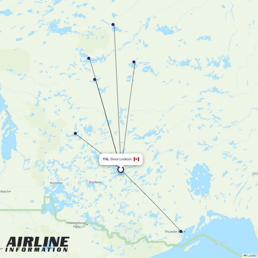 Bearskin Airlines routes from YXL