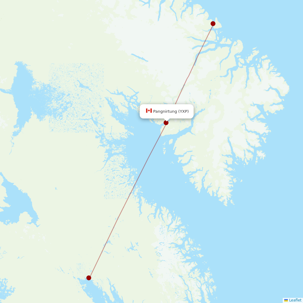 Canadian North at YXP route map