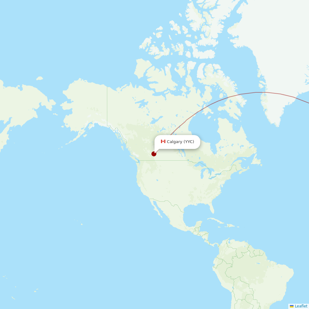Airbus Transport International at YYC route map