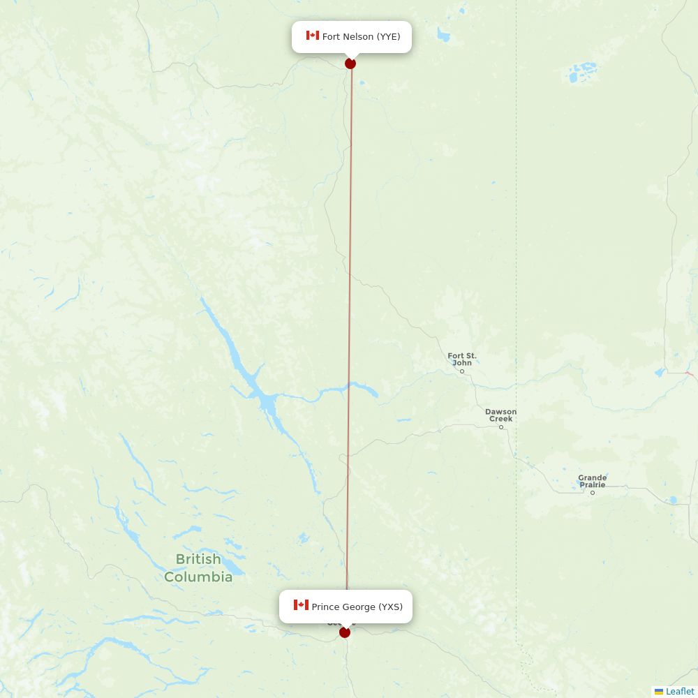 CMA at YYE route map