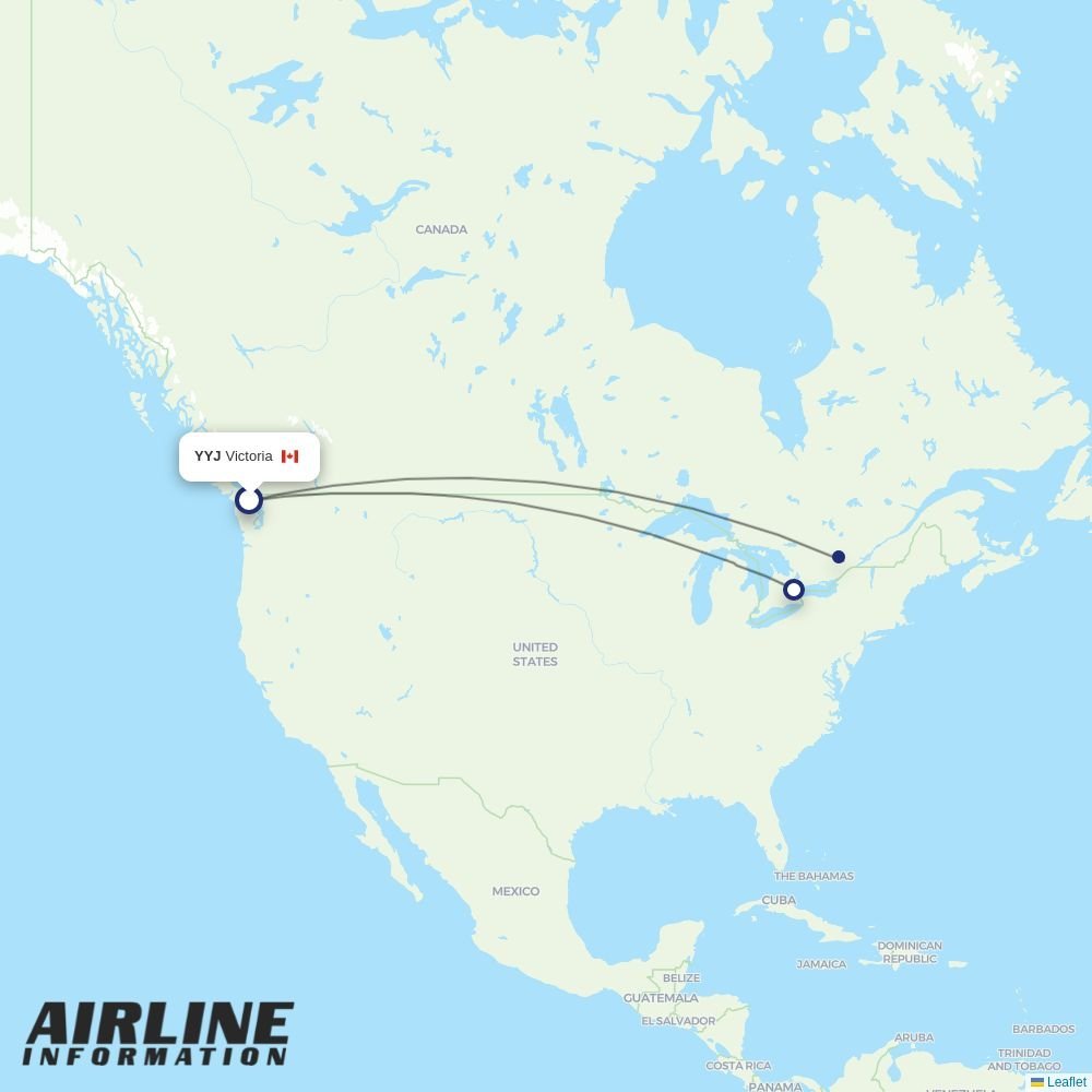 Porter routes from YYJ