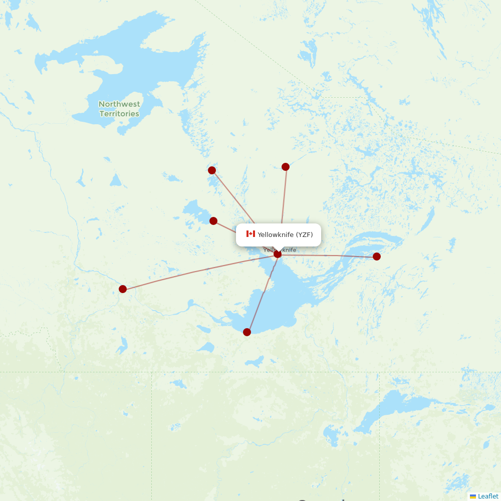 Air Tindi at YZF route map