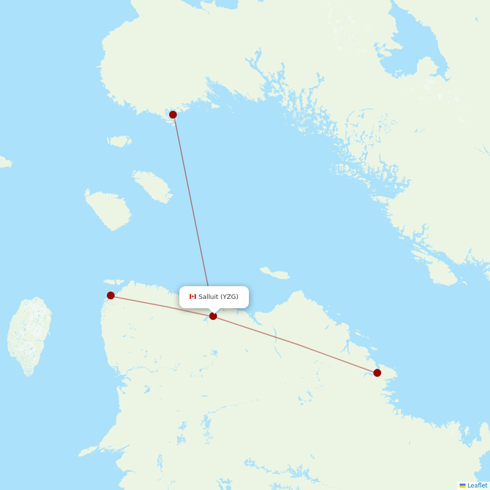 Air Inuit at YZG route map