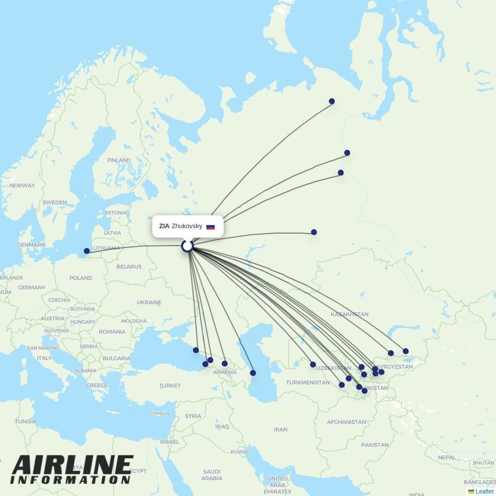 Red Wings routes from ZIA