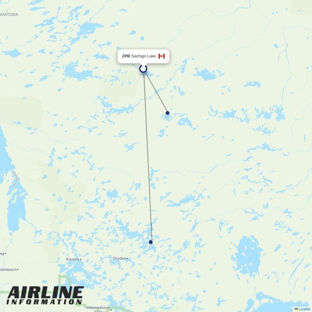Bearskin Airlines routes from ZPB