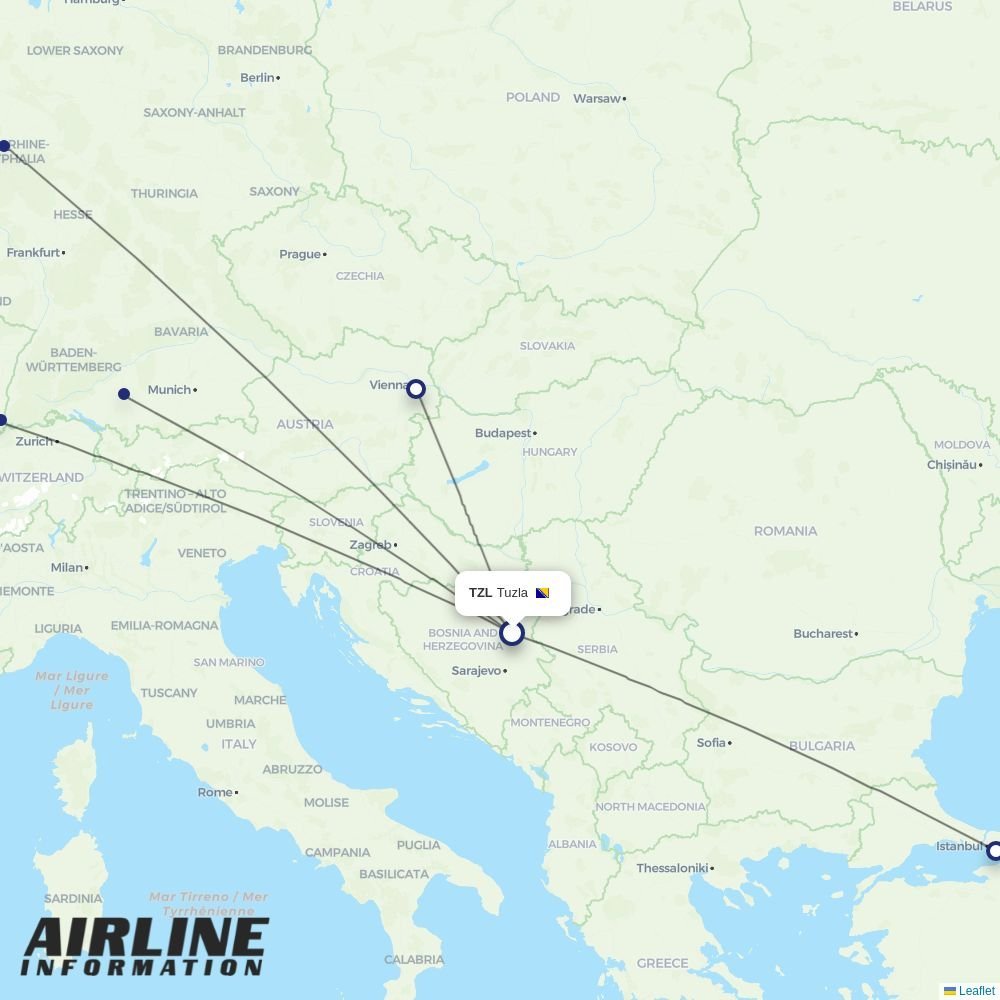 Comlux Aruba routes from ZRH