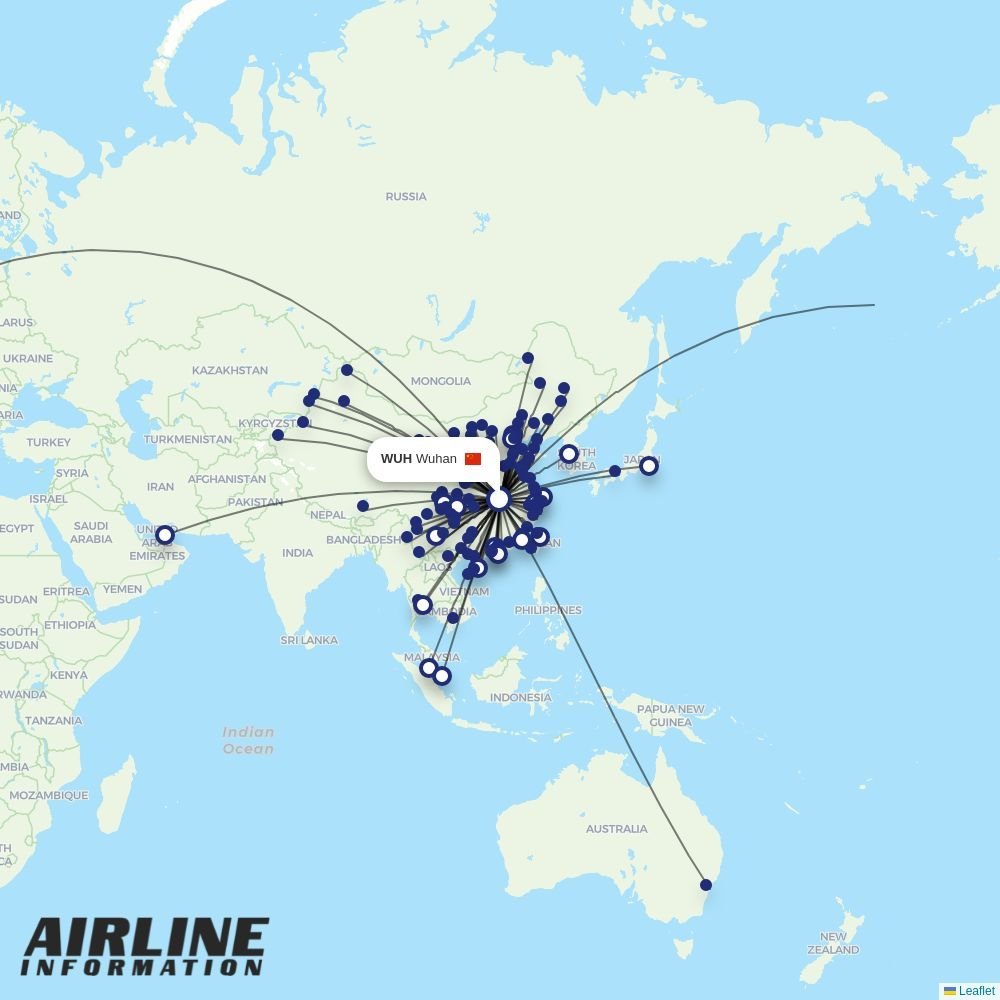 XiamenAir routes from ZUH
